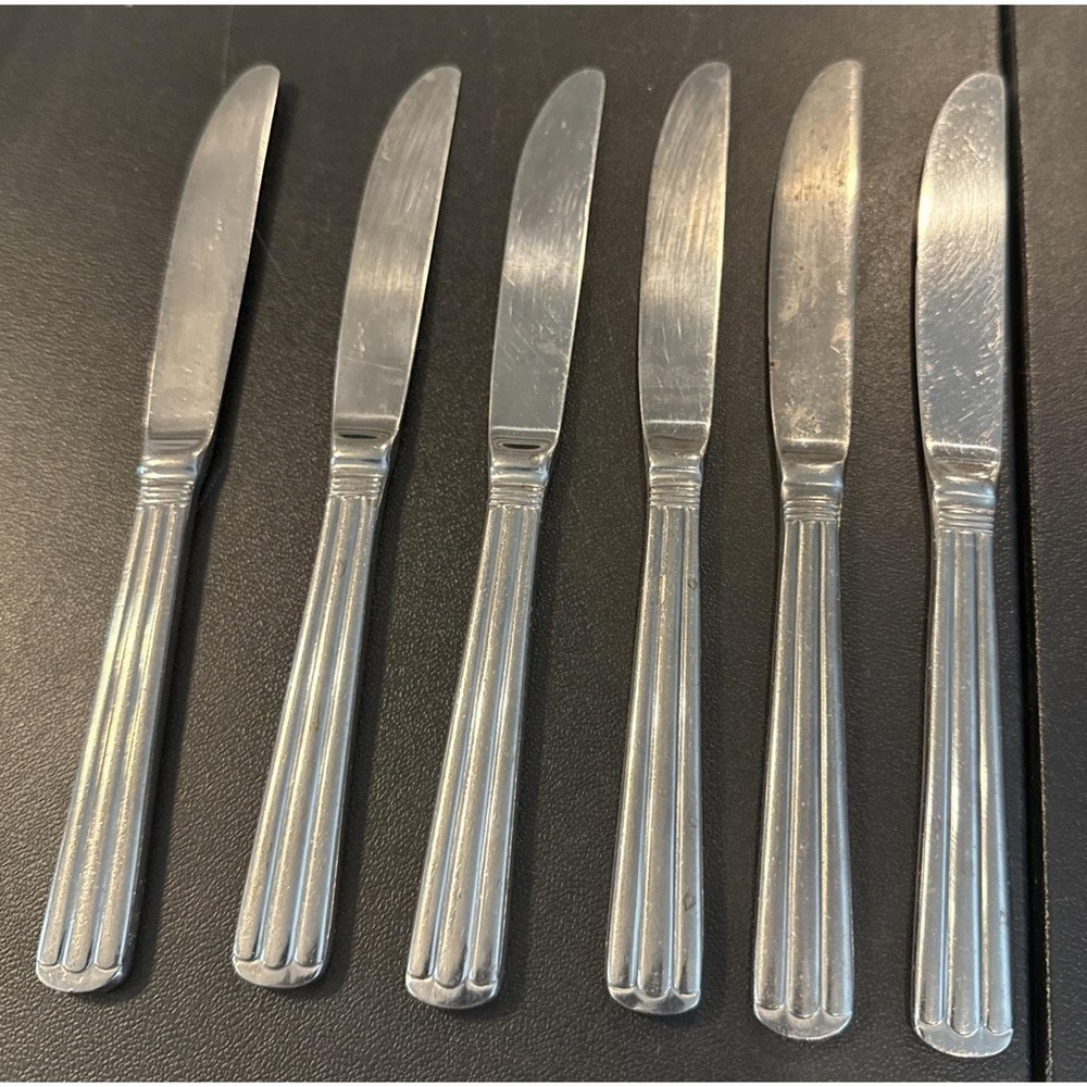 Wallace Centennial Dinner Knives Knife 18/10 Stainless Steel Flatware Set Of 6